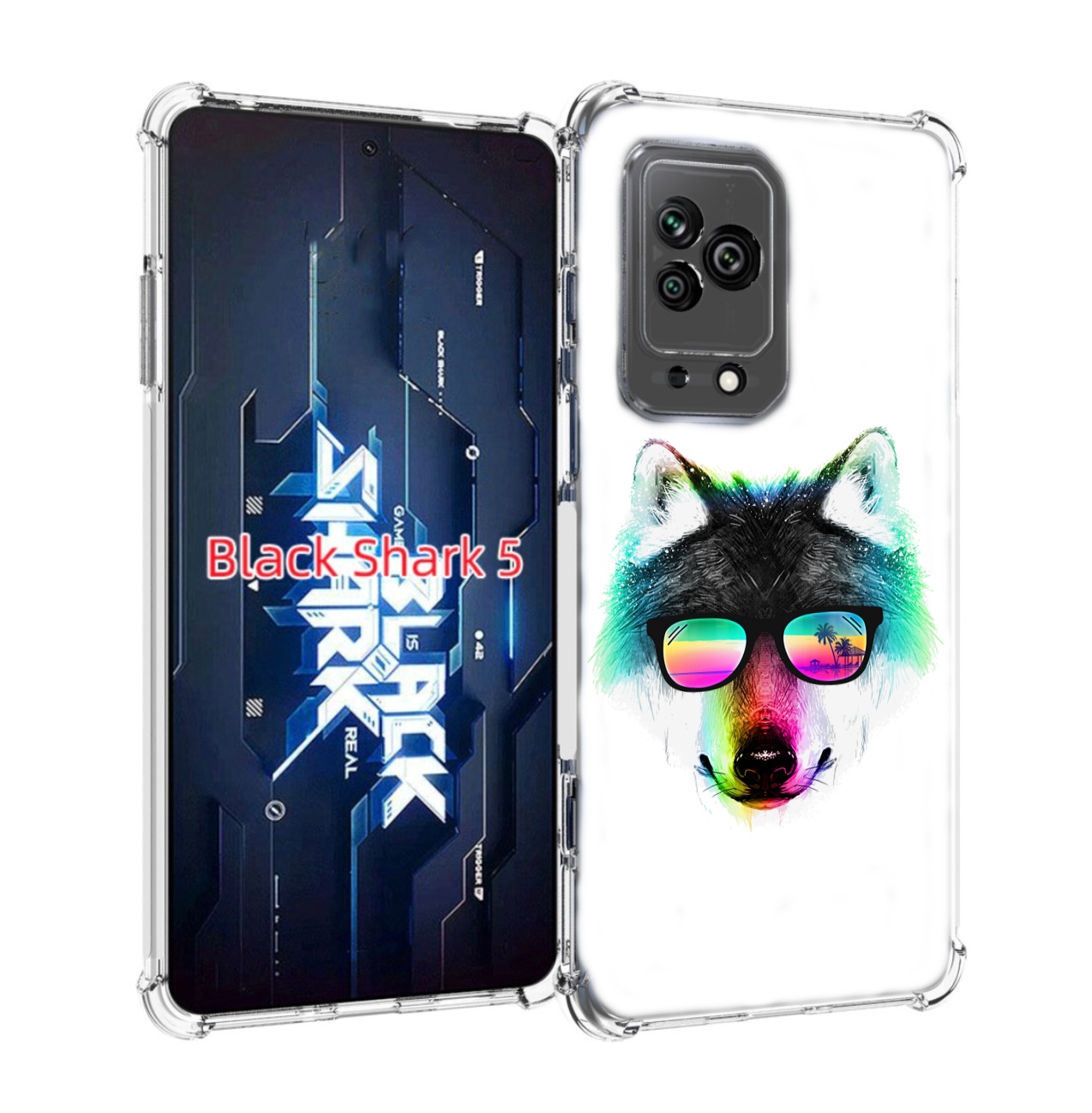 

Чехол MyPads радужный волк для Xiaomi Black Shark 5, Прозрачный, Tocco