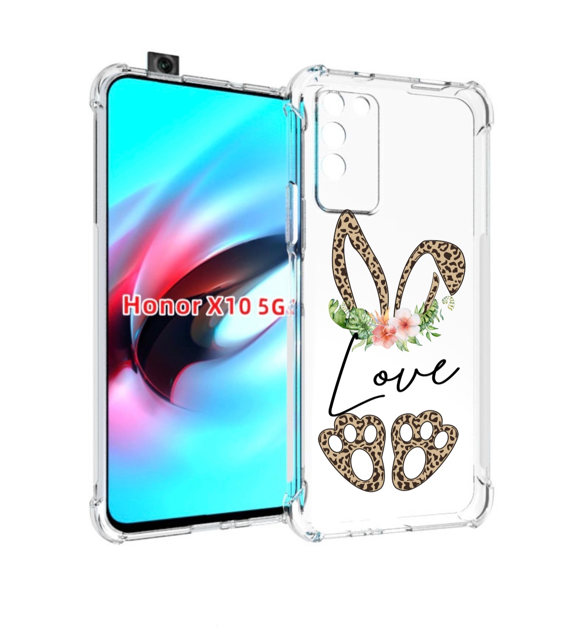 

Чехол MyPads золотые-лапки-и-ушки для Honor X10, Прозрачный, Tocco