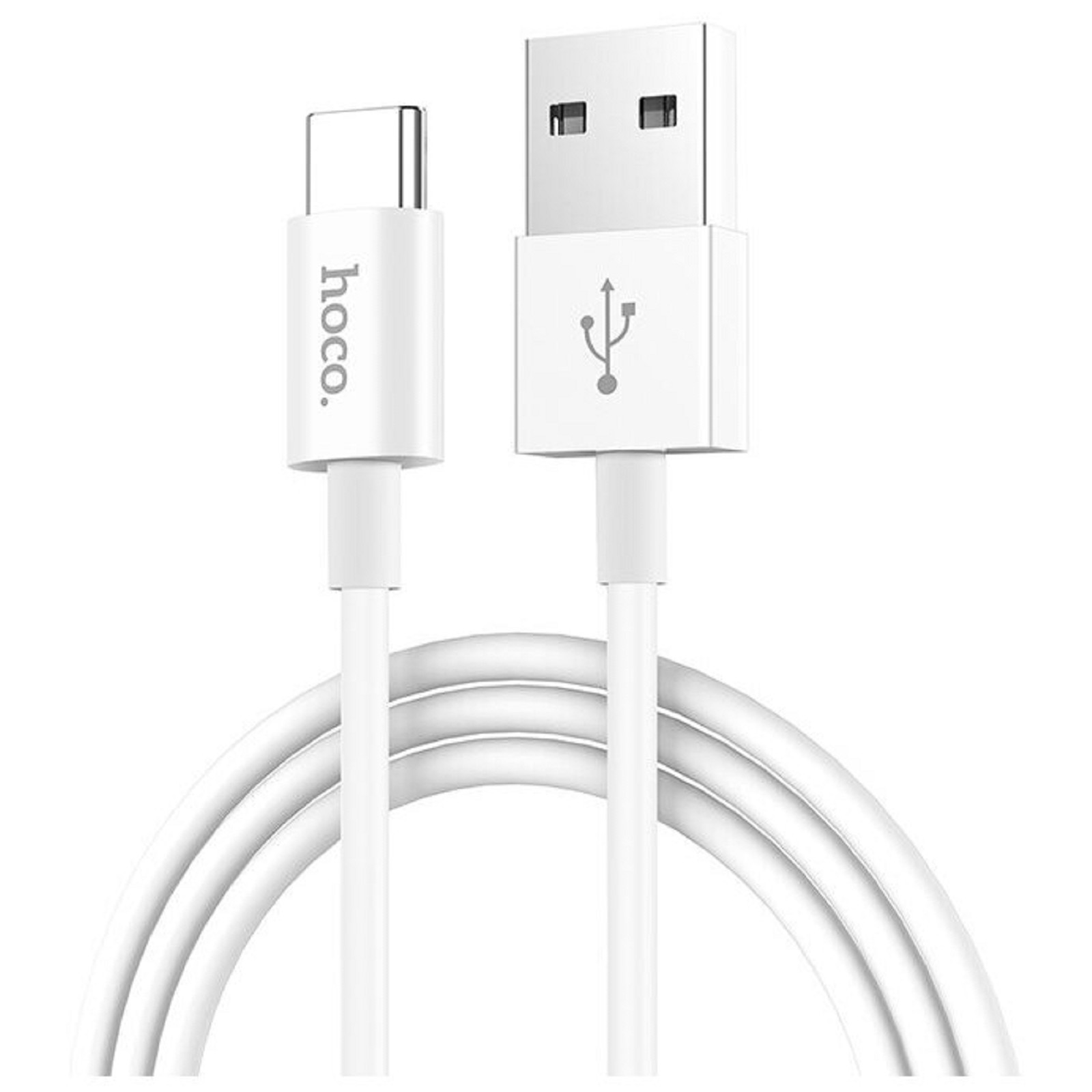 

Кабель Hoco X23 USB - Type-C, 3 А, 1 м, белый, X23 Skilled