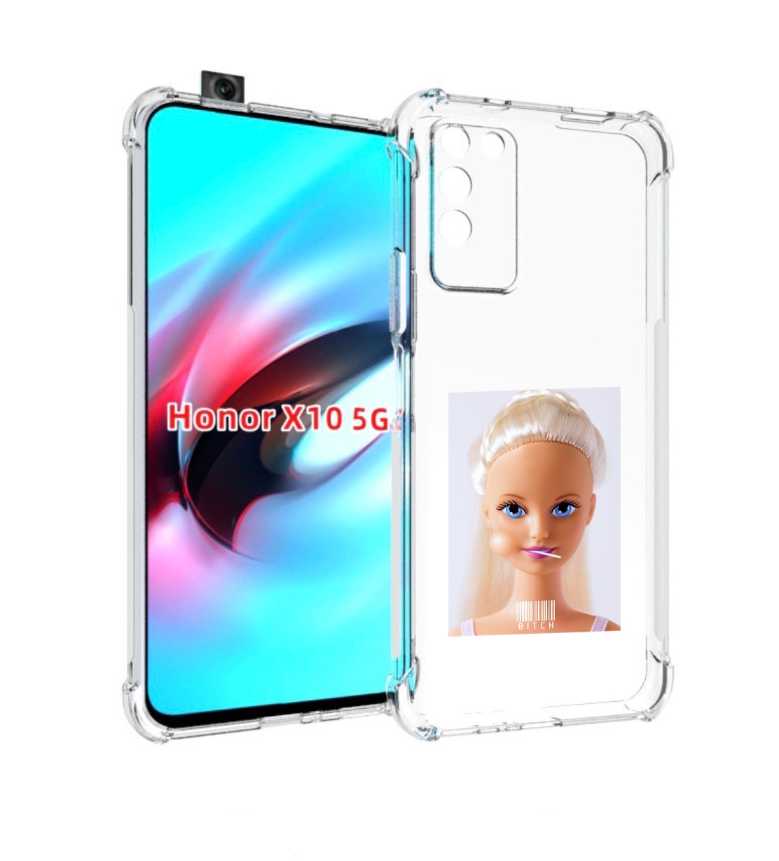 

Чехол MyPads барби для Honor X10, Прозрачный, Tocco