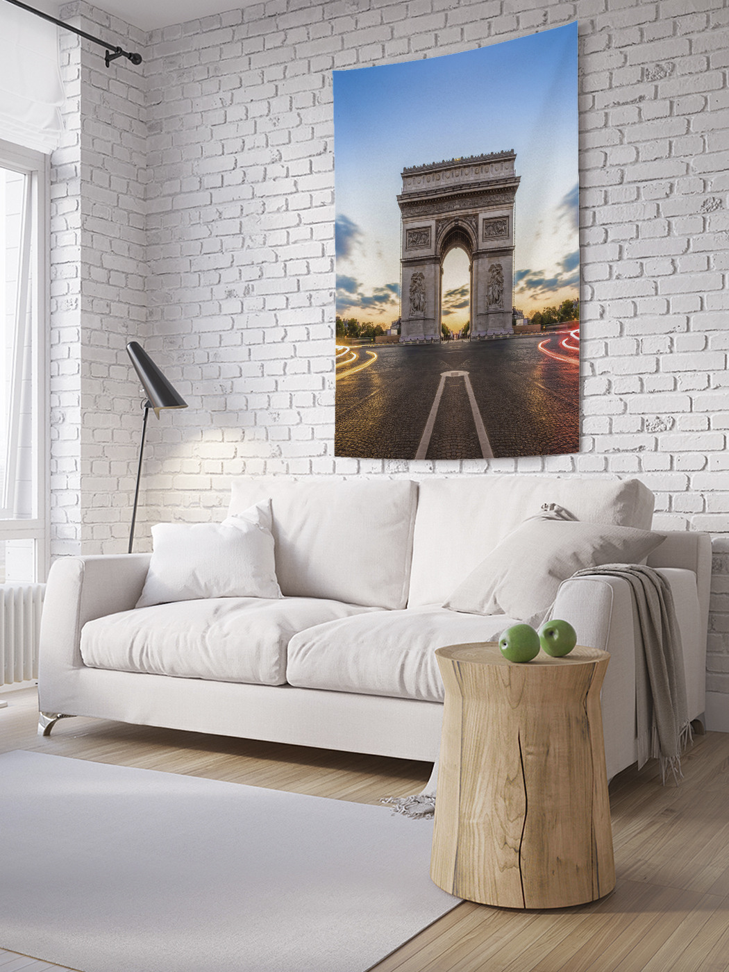 фото Вертикальное фотопанно на стену joyarty "триумфальные ворота в париже", 100x150 см