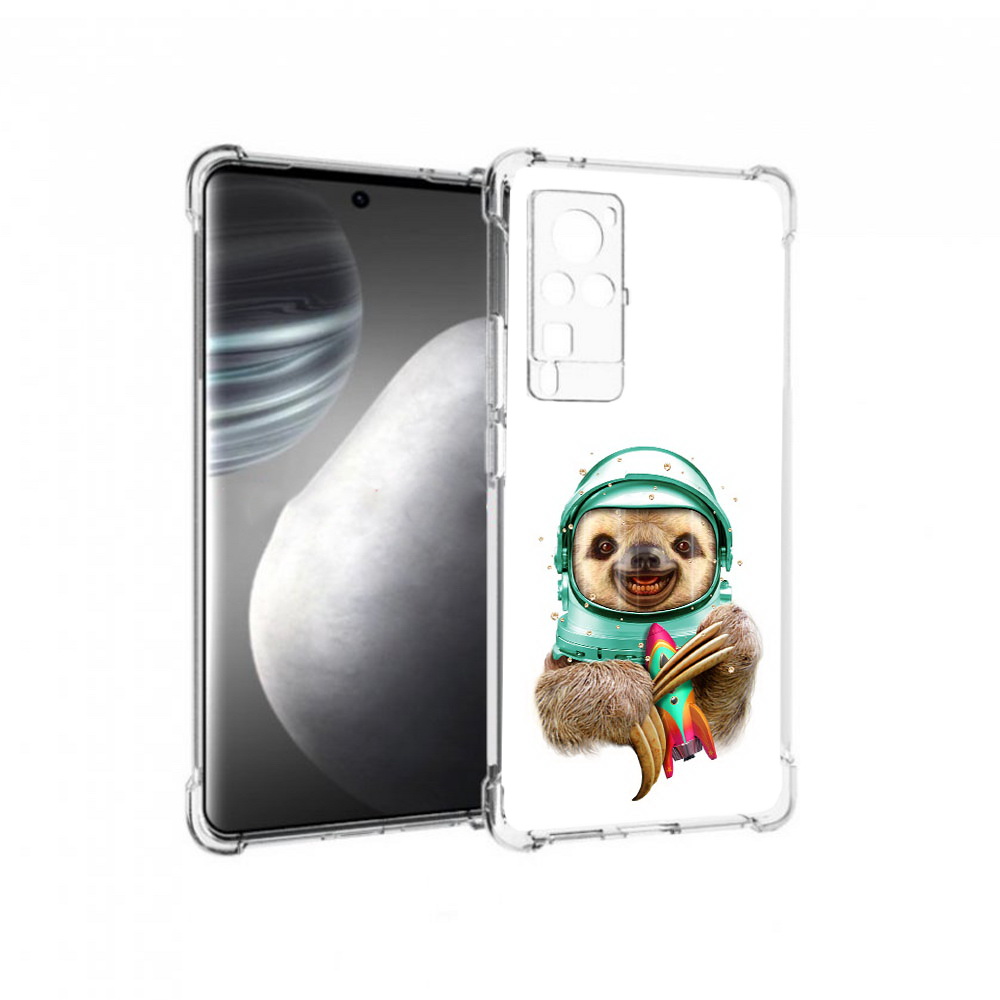 

Чехол MyPads Tocco для Vivo X60 pro Ленивец астронавт (PT226972.385.104), Прозрачный, Tocco