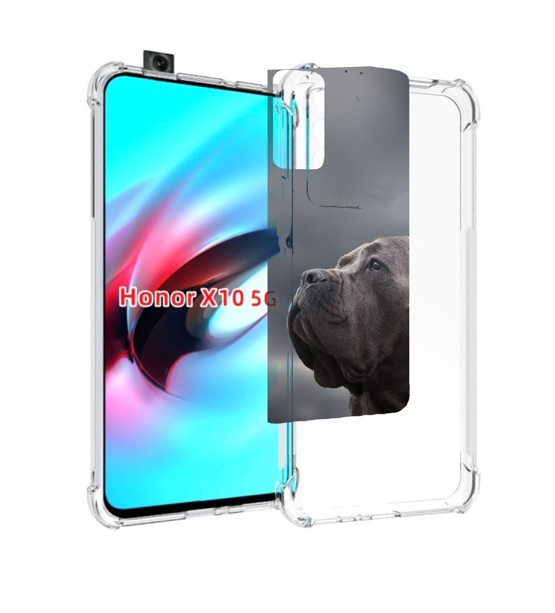 

Чехол MyPads кане корсо для Honor X10, Прозрачный, Tocco