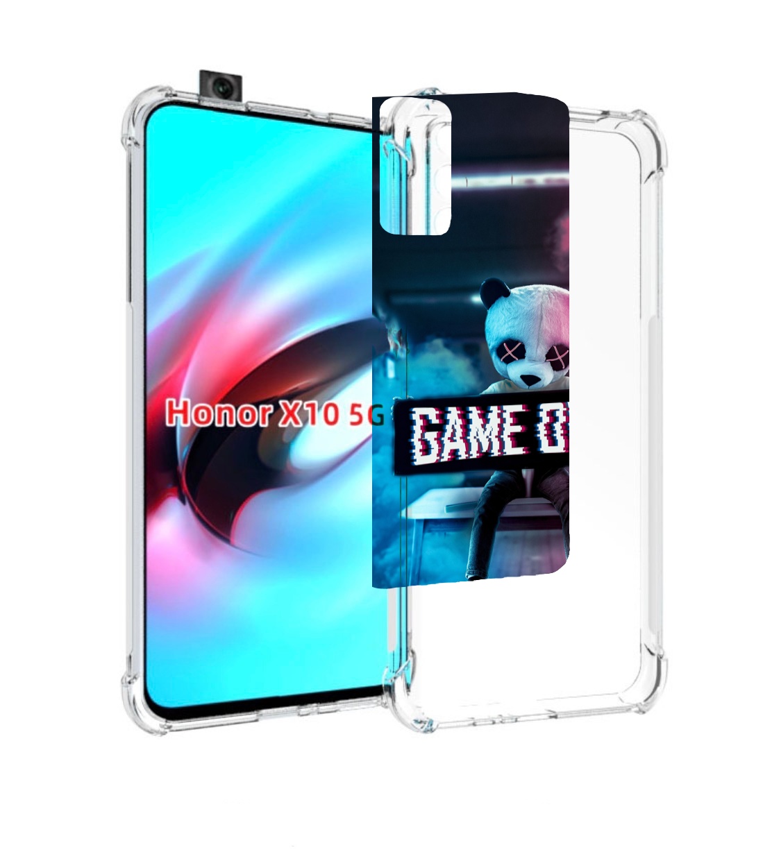 

Чехол MyPads картина-панда для Honor X10, Прозрачный, Tocco
