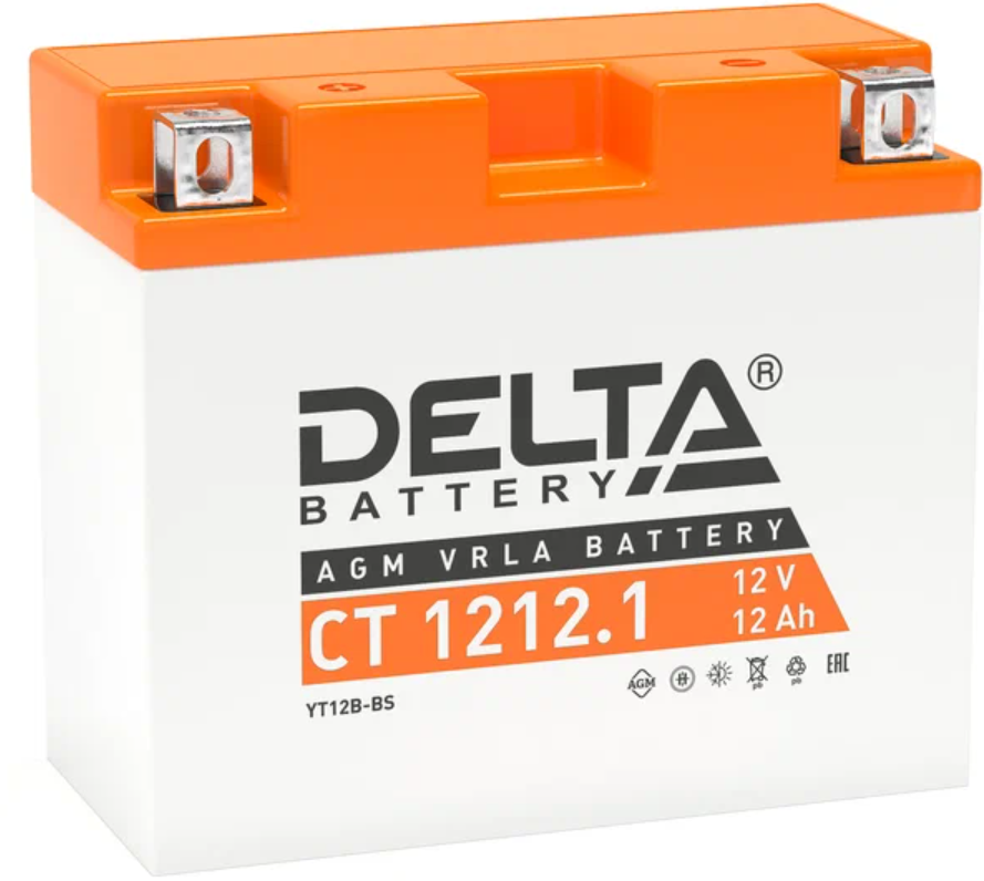 

Аккумулятор Delta Moto Ct 1212,1 151X70x131 С/Эл Yt12b-Bs Delta YT12B-BS