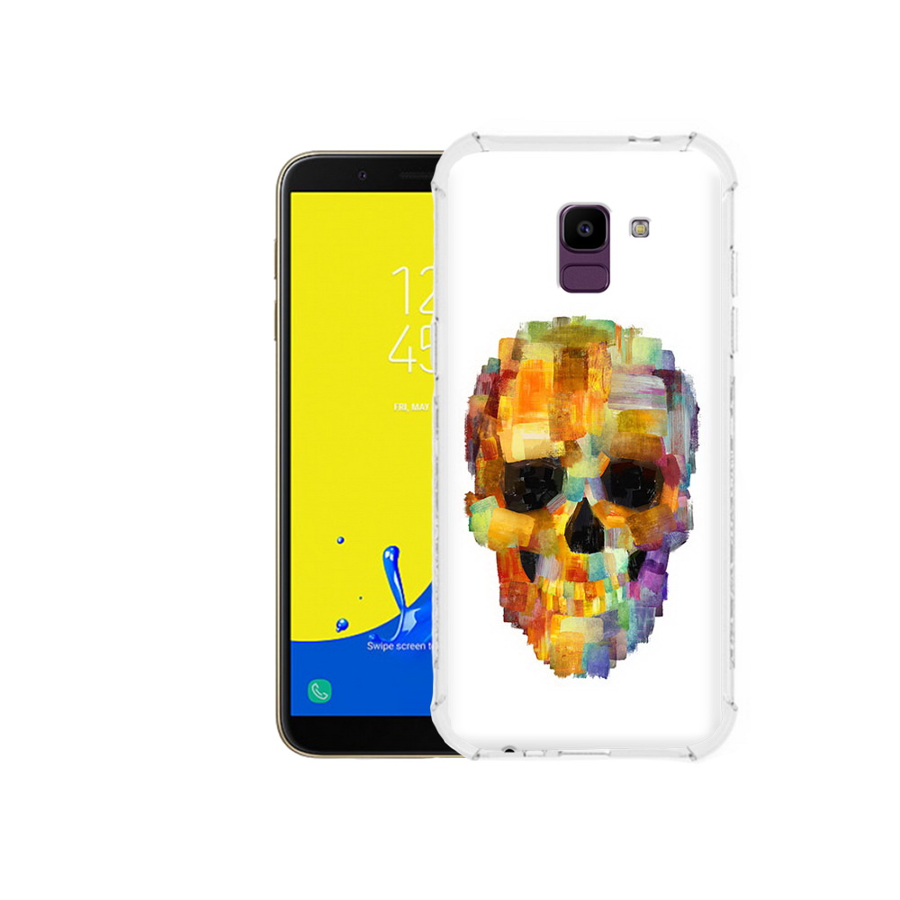 

Чехол MyPads Tocco для Samsung Galaxy J6 (2018) нарисованный череп, Прозрачный, Tocco