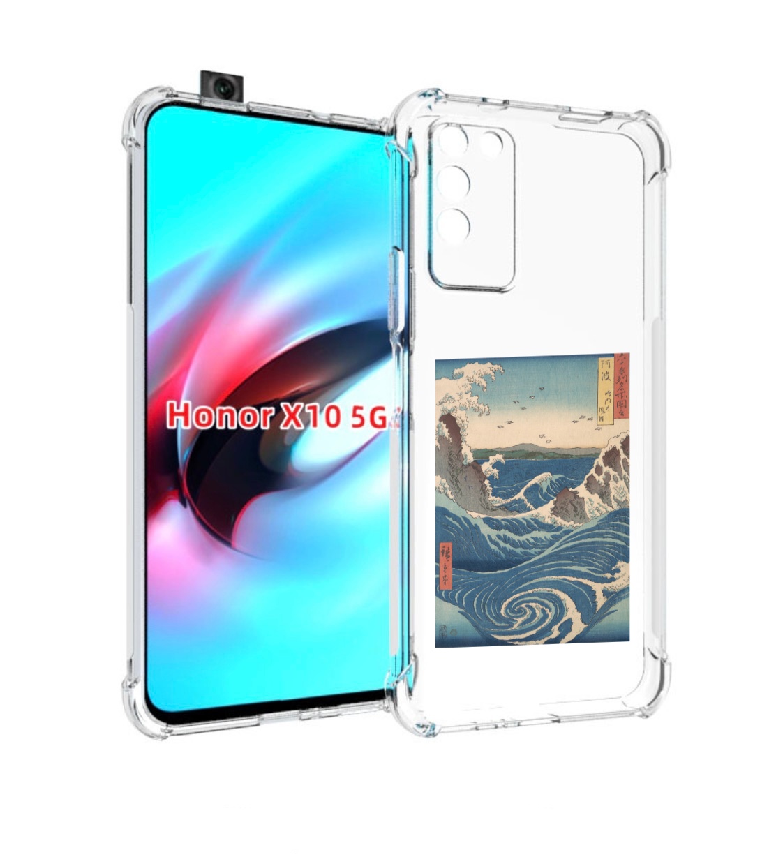 

Чехол MyPads картинка волны водоворот для Honor X10, Прозрачный, Tocco