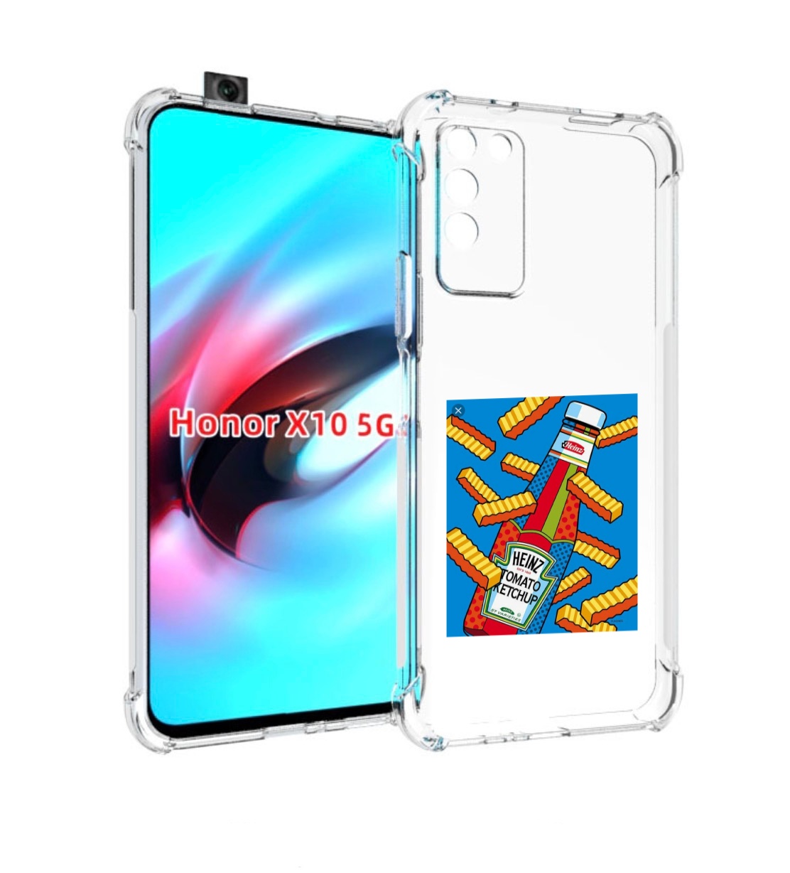 

Чехол MyPads картошка с соусом для Honor X10, Прозрачный, Tocco