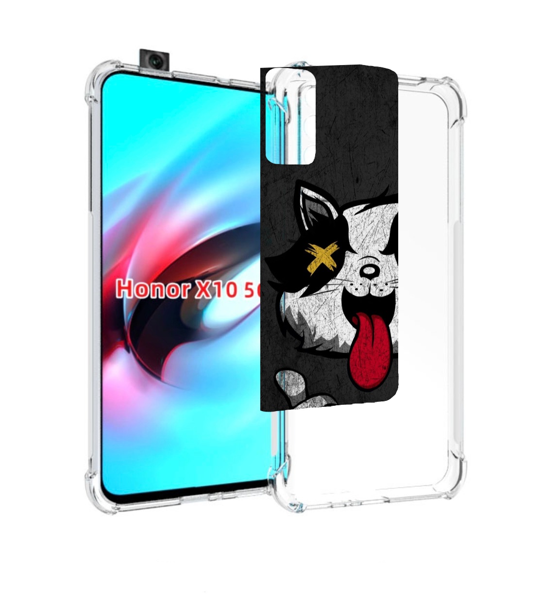 

Чехол MyPads классный зверек для Honor X10, Прозрачный, Tocco