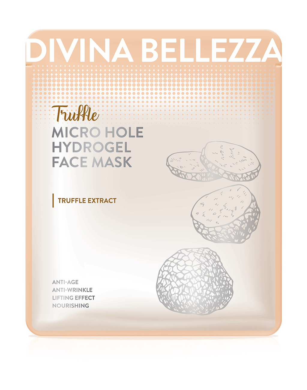 фото Гидрогелевая маска для лица divina bellezza truffle micro hole hydrogel face mask 30 мл