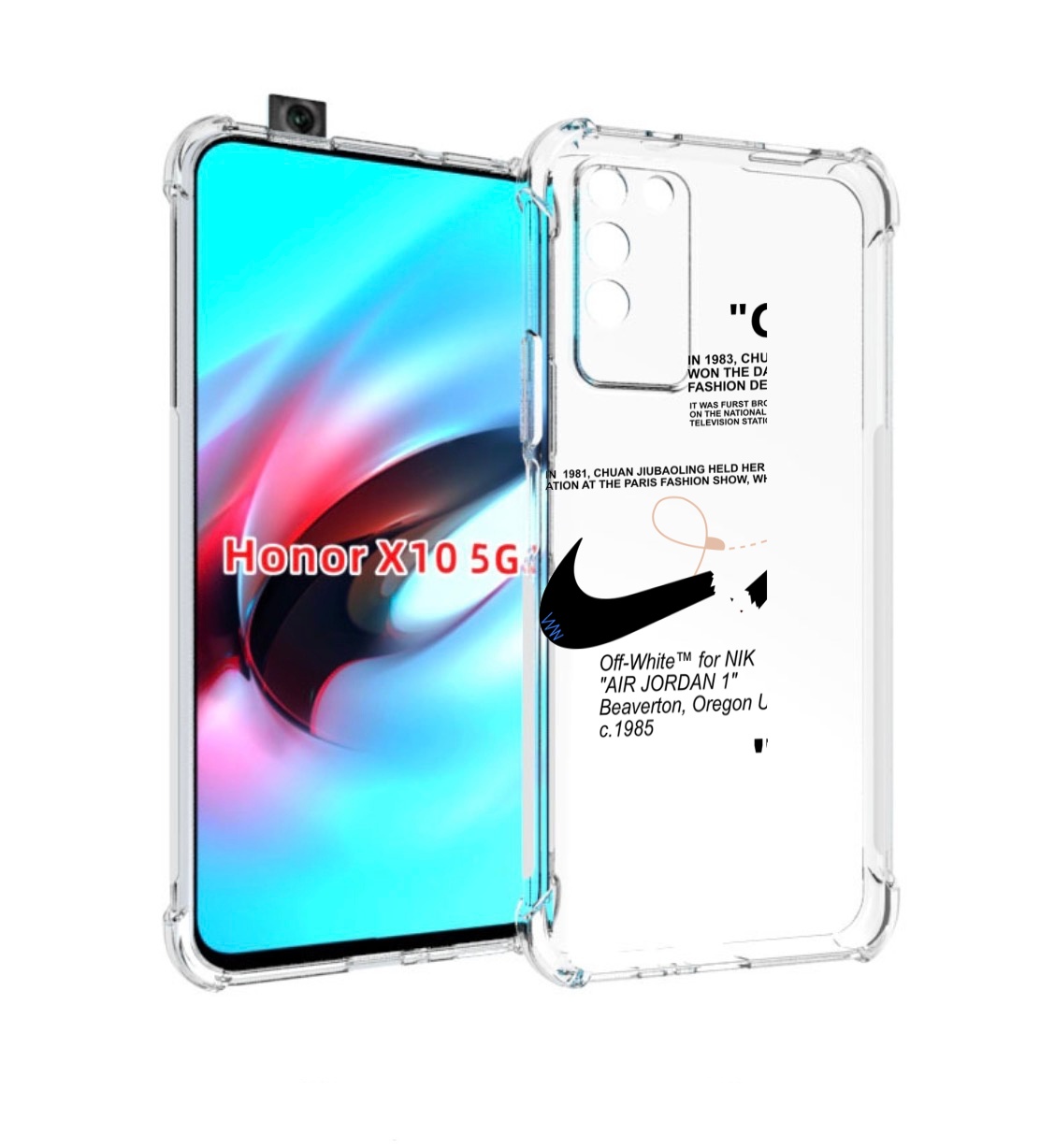 

Чехол MyPads коллаборация-найк для Honor X10, Прозрачный, Tocco
