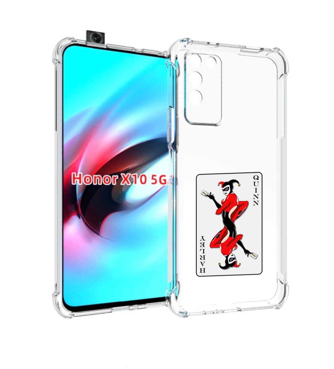 

Чехол MyPads королева-джокера для Honor X10, Прозрачный, Tocco