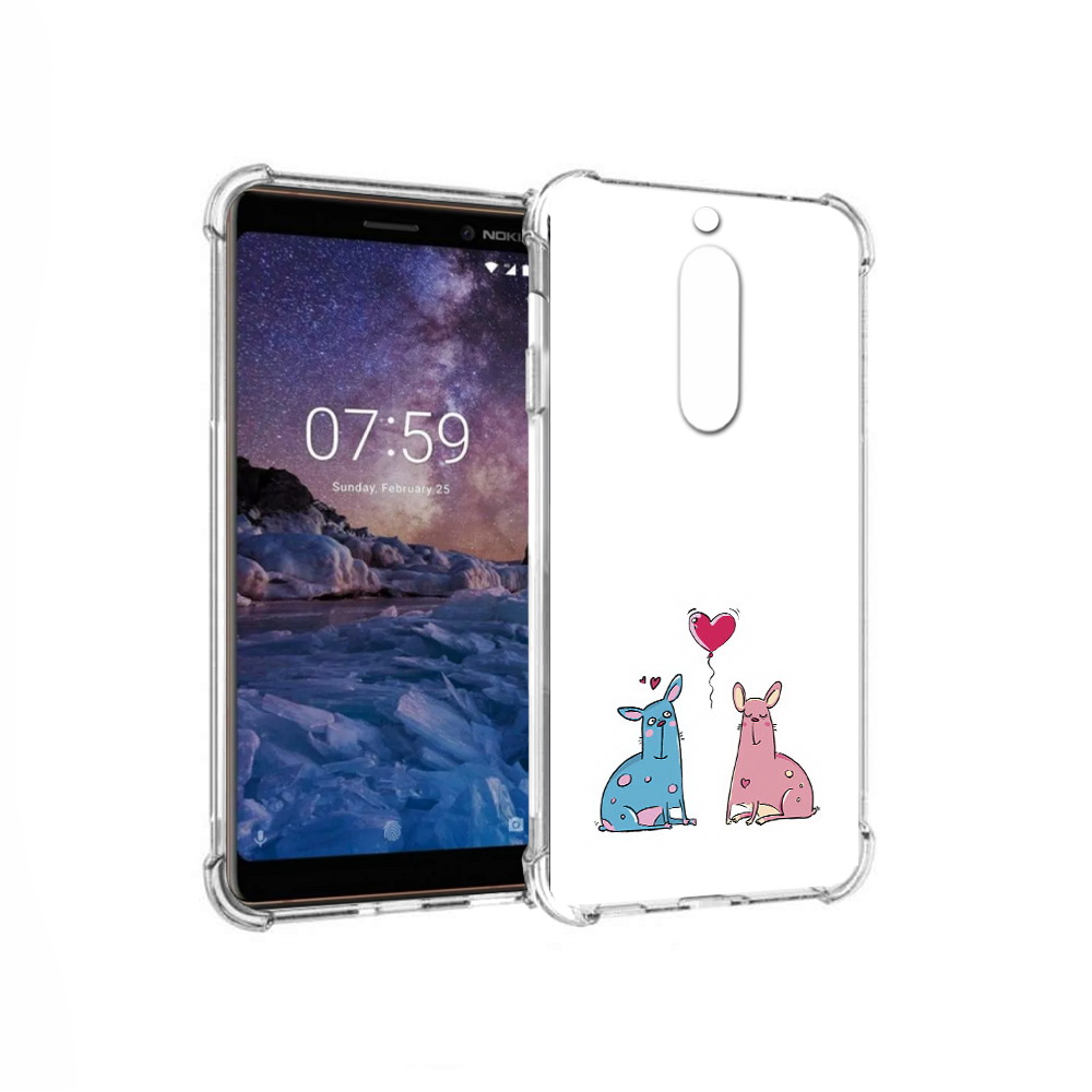 

Чехол MyPads Tocco для Nokia 7 Лама любовь (PT95887.123.102), Прозрачный, Tocco