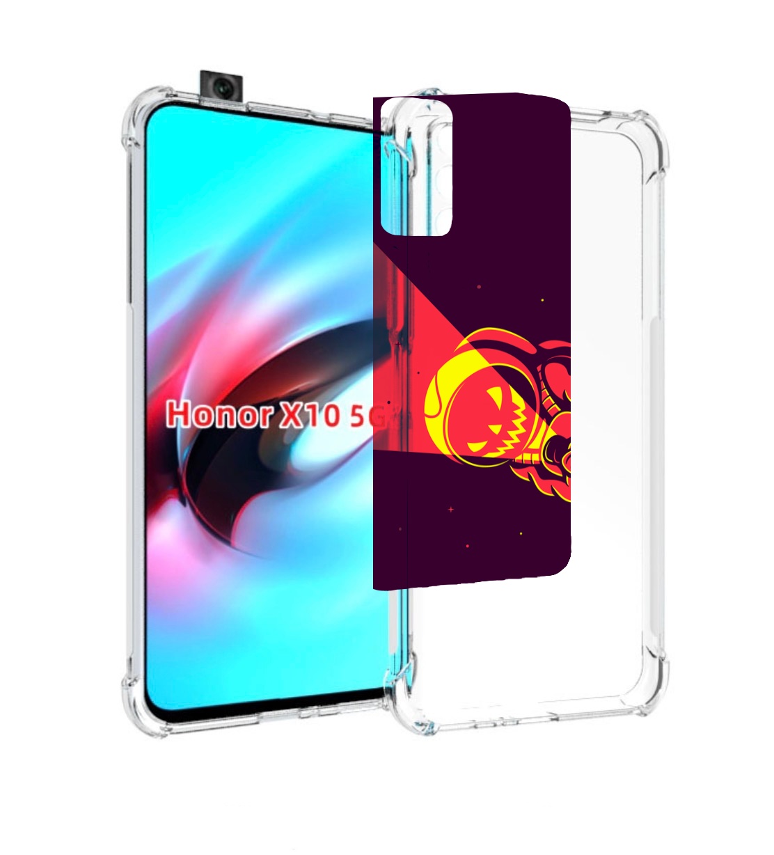 

Чехол MyPads космонавт-в-хеллуин для Honor X10, Прозрачный, Tocco