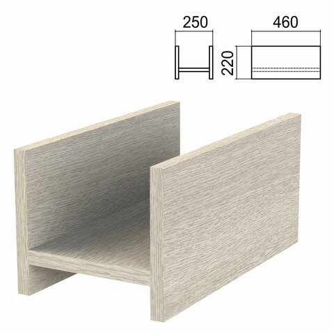 Подставка под системный блок Арго, 250х460х220 мм, ясень шимо