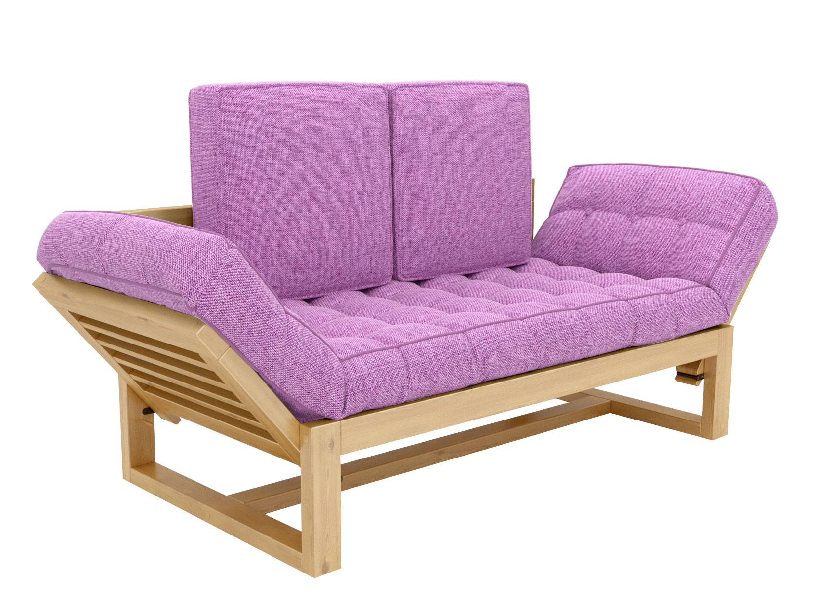 фото Диван-кровать андерсон балтик, сосна натуральная/фиолетовый