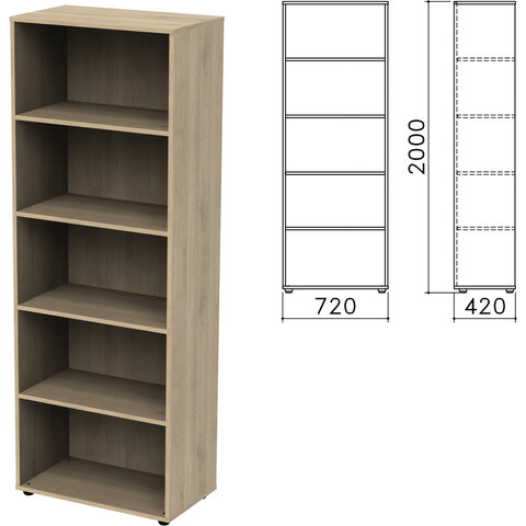 фото Шкаф стеллаж приоритет, 720х420х2000 мм, 4 полки, кронберг, к-934, к-934 кронберг