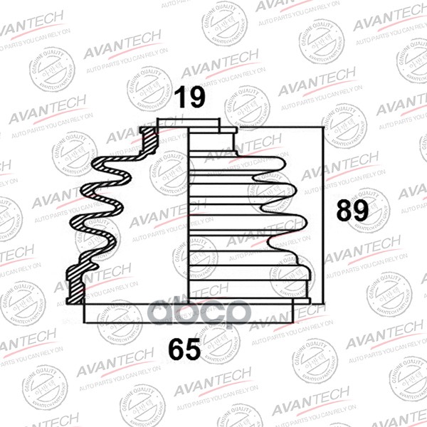 

AVANTECH 'BD0901 Пыльник привода 1шт