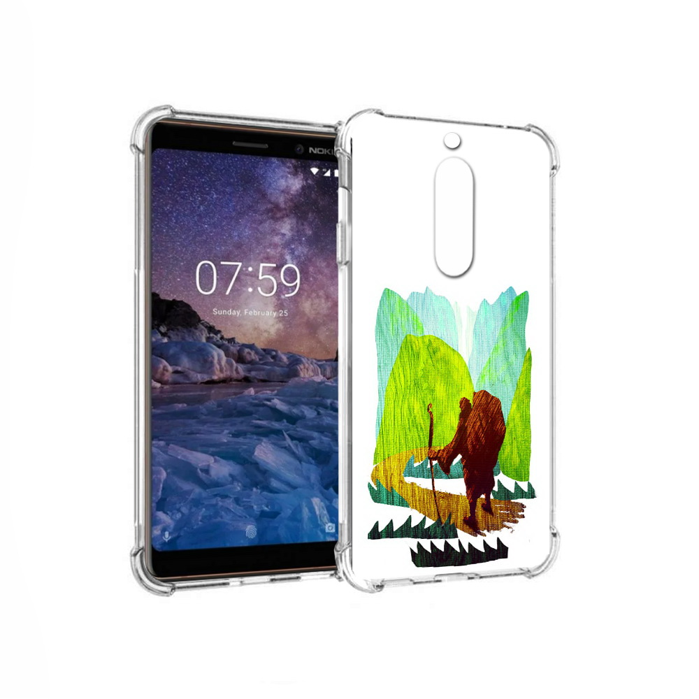 

Чехол MyPads Tocco для Nokia 7 Лесная тропа (PT95887.123.106), Прозрачный, Tocco