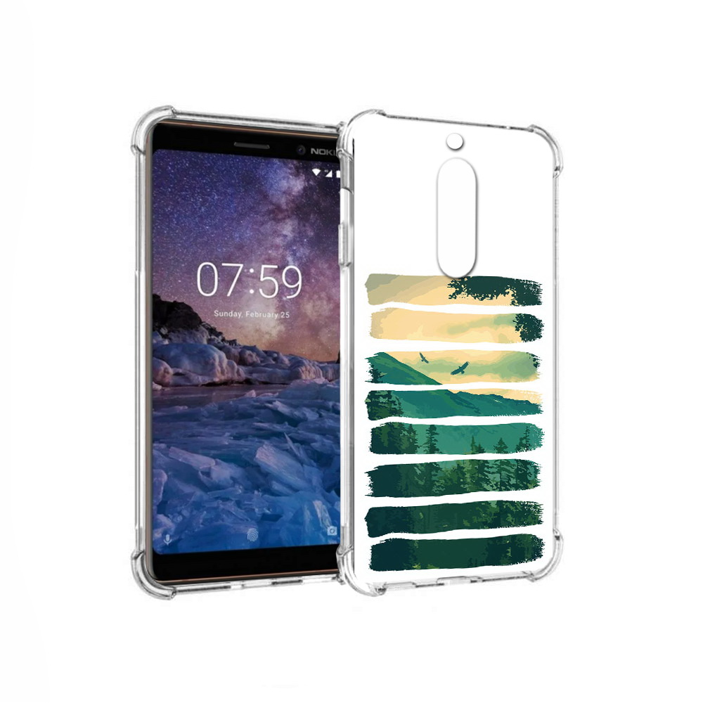 

Чехол MyPads Tocco для Nokia 7 Лесная чаща (PT95887.123.107), Прозрачный, Tocco