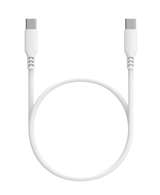 Кабель Maxvi MC-A20 USB Type-C - USB Type-C 1 м, белый