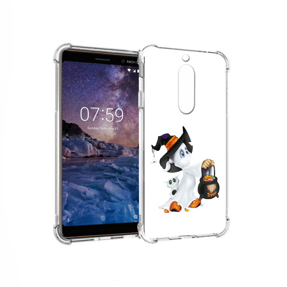 

Чехол MyPads Tocco для Nokia 7 Маленький призрак (PT95887.123.113), Прозрачный, Tocco