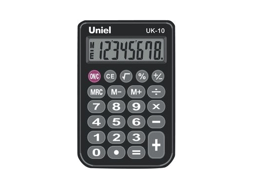 Калькулятор Uniel UK-11K (черный) СU103