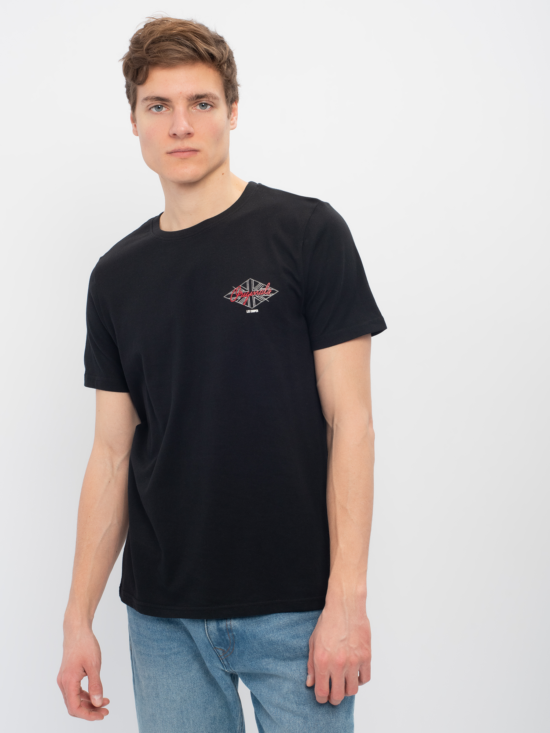 

Футболка мужская Lee cooper MT2A119360BS2LC-BLK черная L, MT2A119360BS2LC-BLK