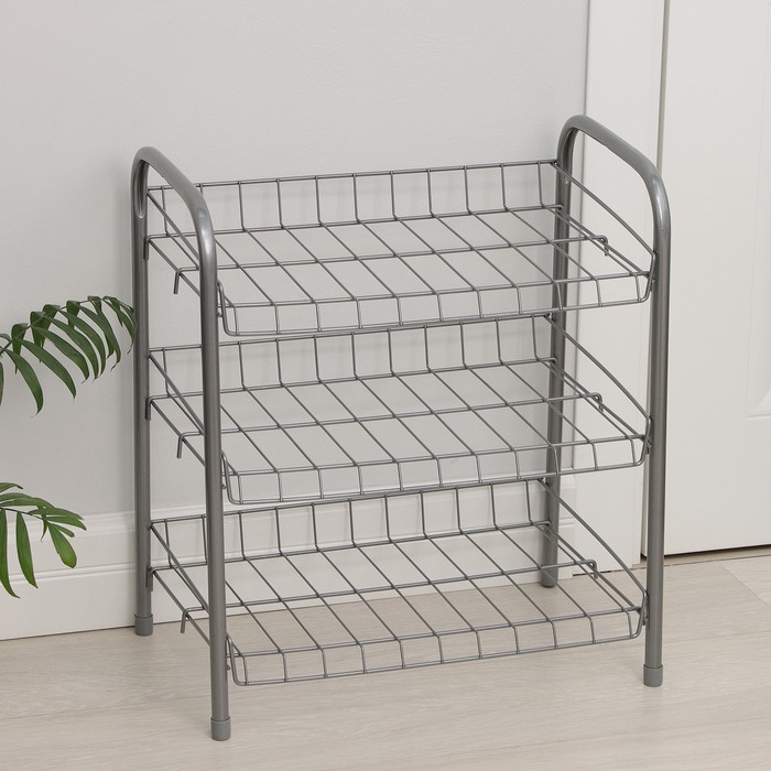 

Nika Этажерка для обуви, 46x28x52 см, цвет серый, Этажерка для обуви, 462852 см, цвет серый