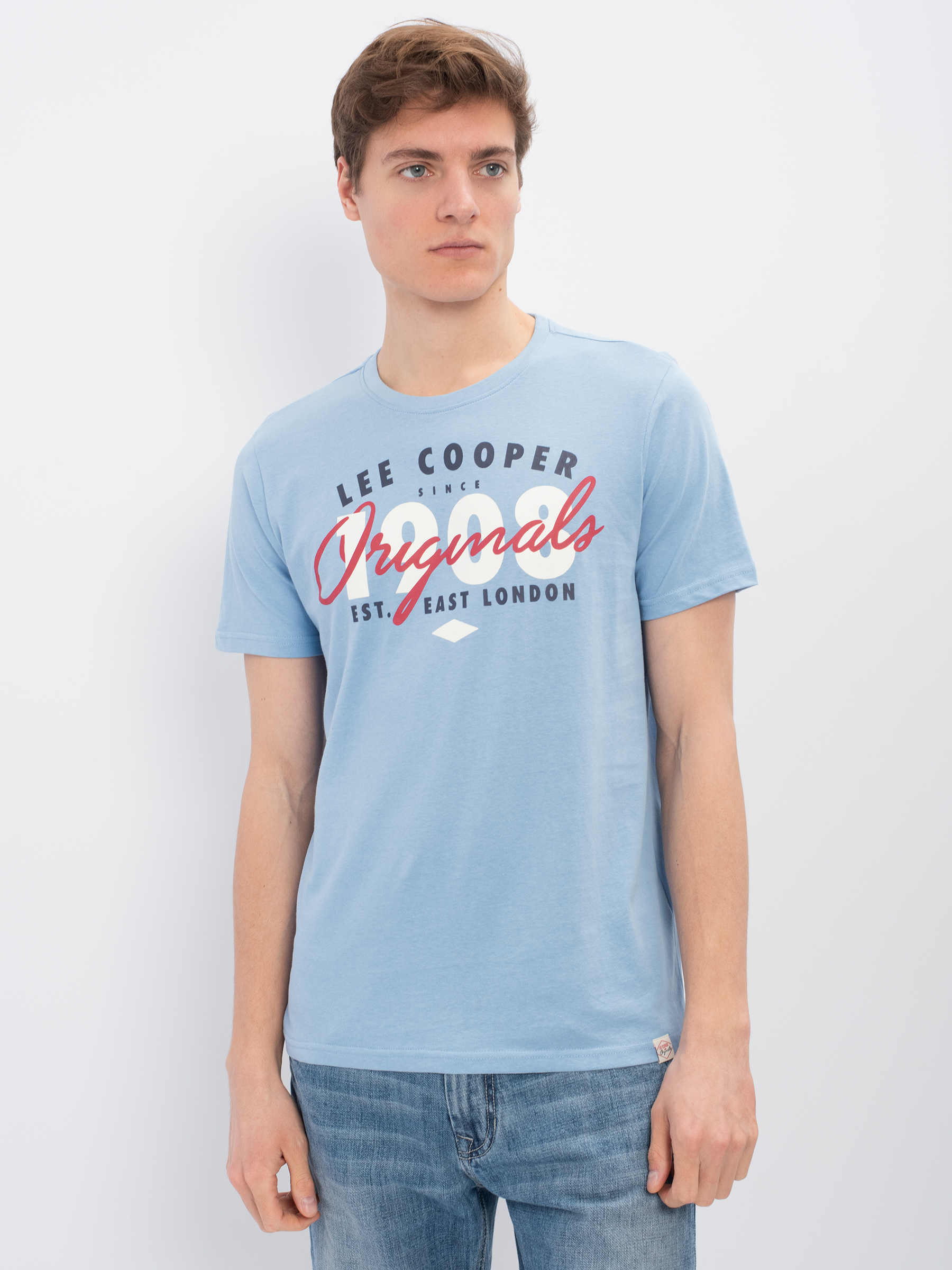 

Футболка мужская Lee cooper MT2A120473BS2LC2-DRB синяя L, MT2A120473BS2LC2-DRB
