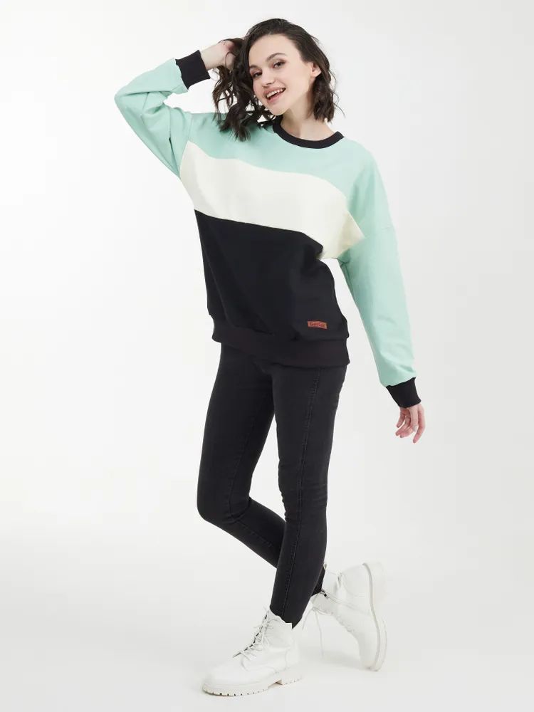 Свитшот женский GeoLuK GSW22 бирюзовый 48 RU