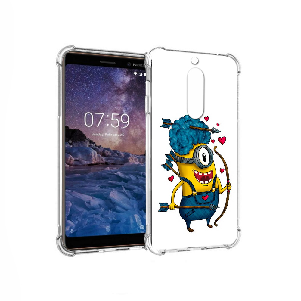 

Чехол MyPads Tocco для Nokia 7 Миньон купидон (PT95887.123.117), Прозрачный, Tocco