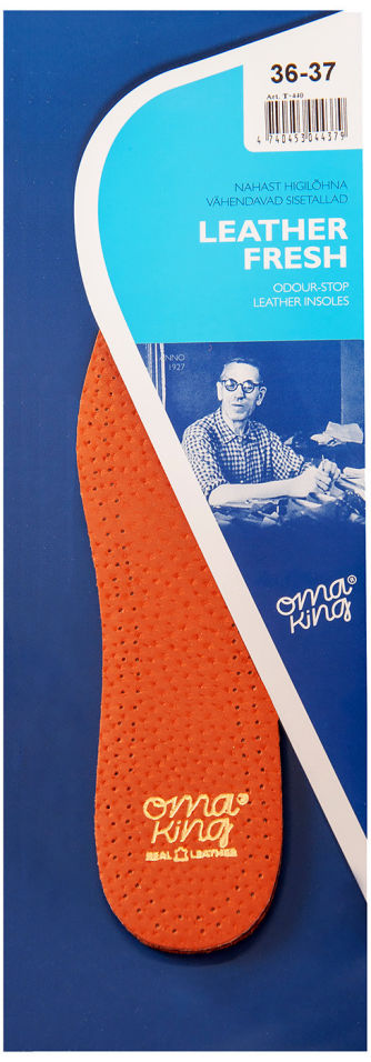 

Стельки OmaKing Leather Fresh влагопоглощающие из кожи р.36-37, Leather Fresh