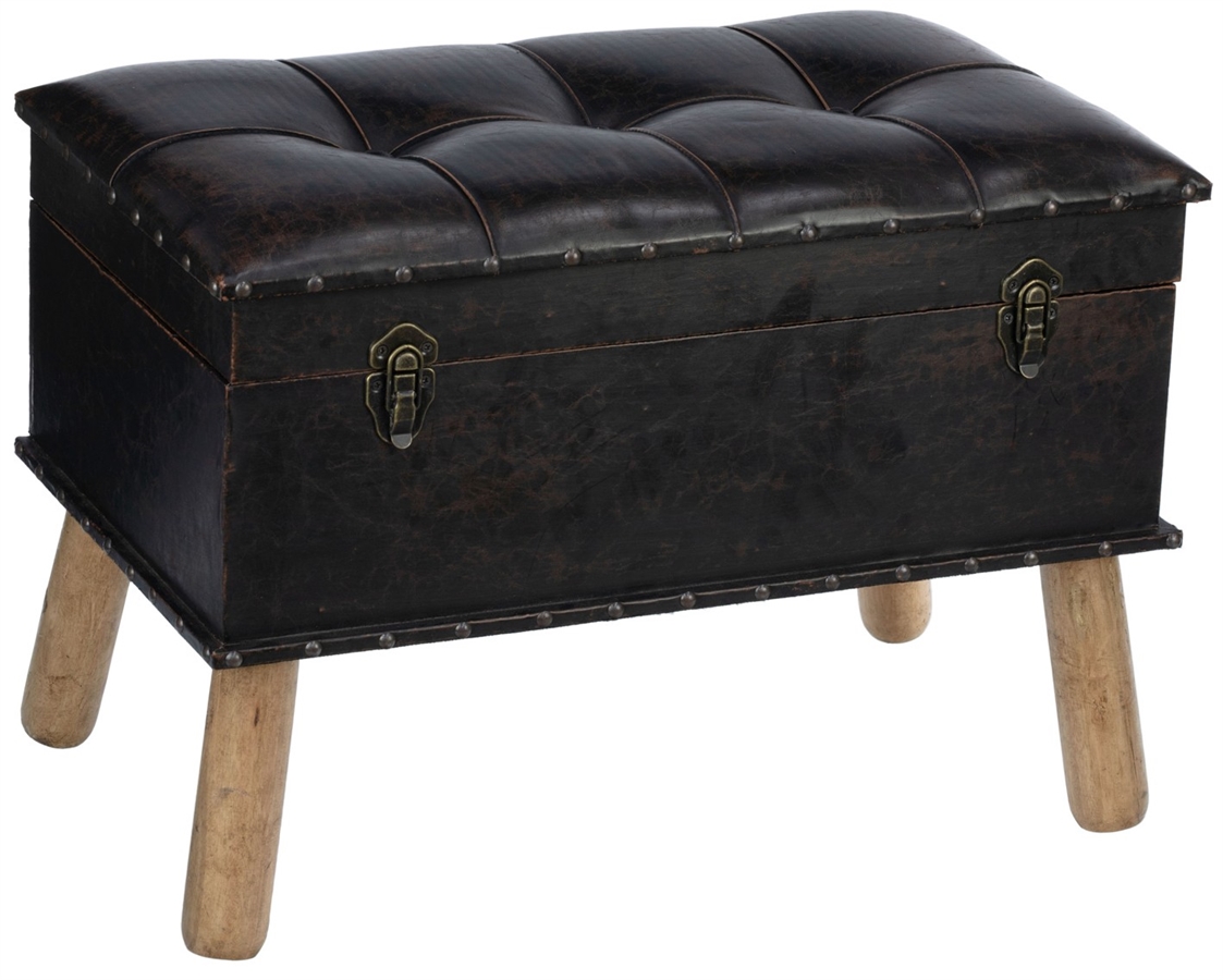 фото Банкетка glasar 49-156 коричневая