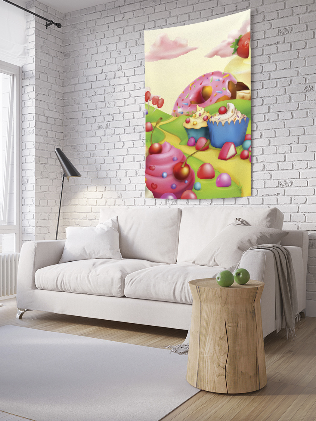 

Вертикальное фотопанно на стену JoyArty Город сладостей 100x150 см, Город сладостей