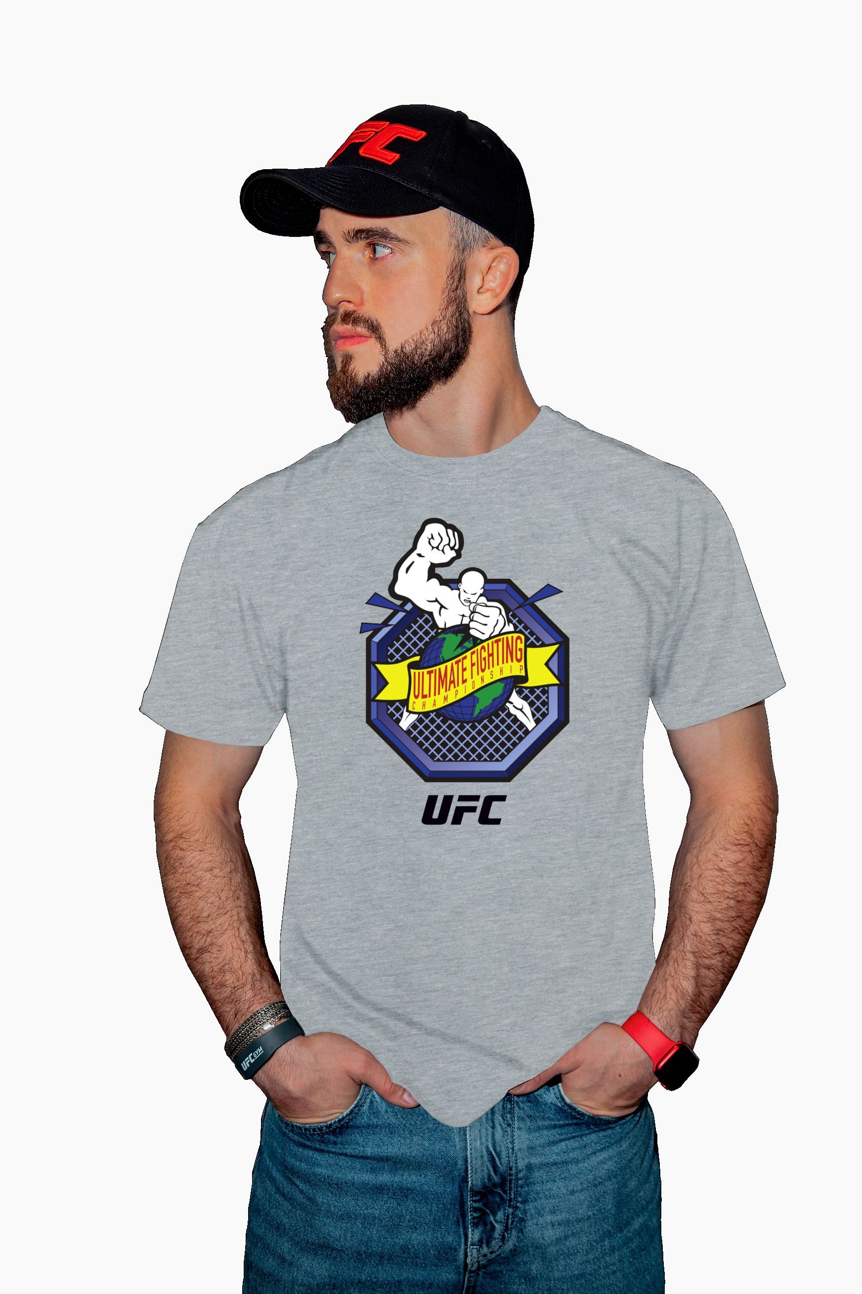 

Футболка мужская UFC UFCTSGR001037P серая M/50, UFCTSGR001037P