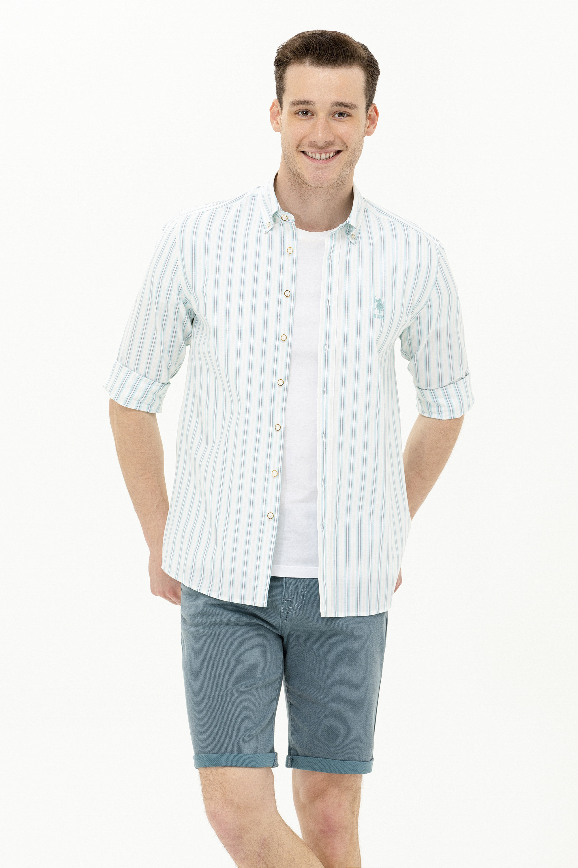 

Рубашка мужская U.S. POLO Assn. G081GL0040RAVES белая S, Белый, G081GL0040RAVES