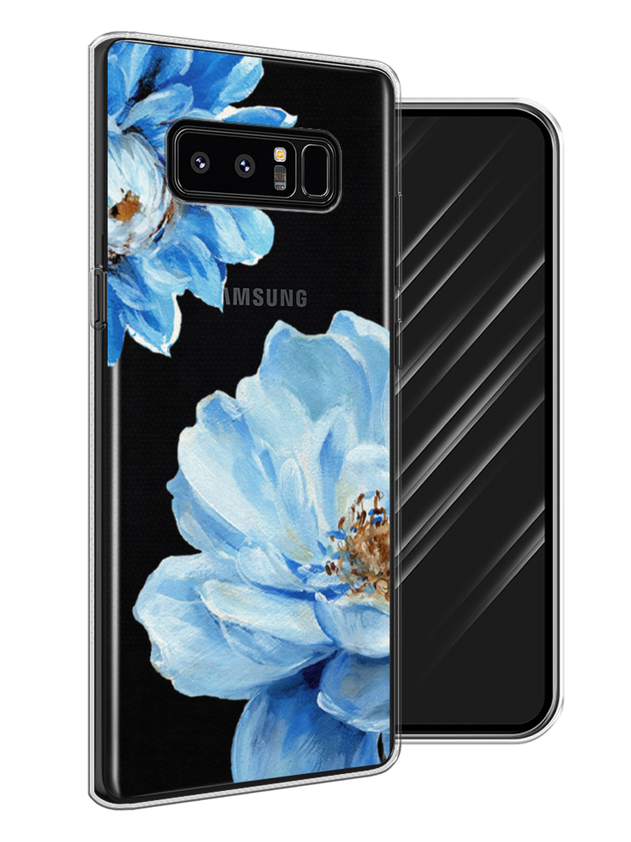 

Чехол Awog на Samsung Galaxy Note 8 "Голубые клематисы", Голубой, 25250-8