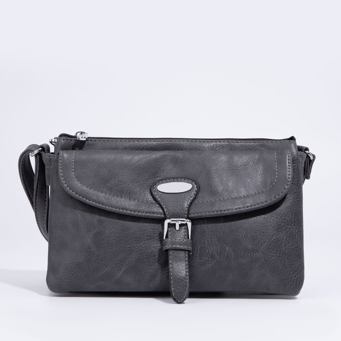 

Сумка кросс-боди женская NoBrand 6186-4, т.серый, 6186-4