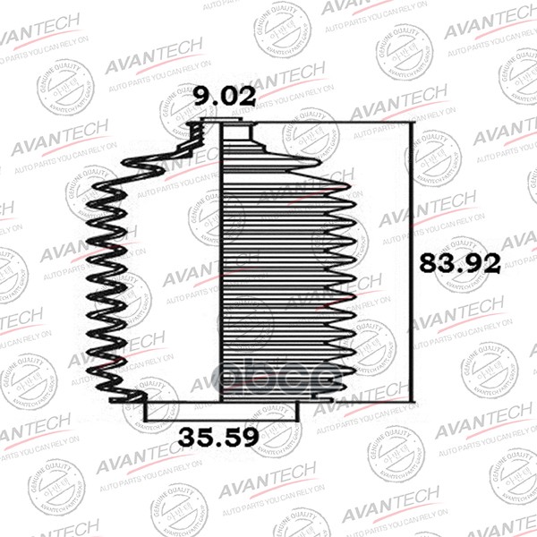

AVANTECH 'BS0401 Пыльник рулевой системы 1шт