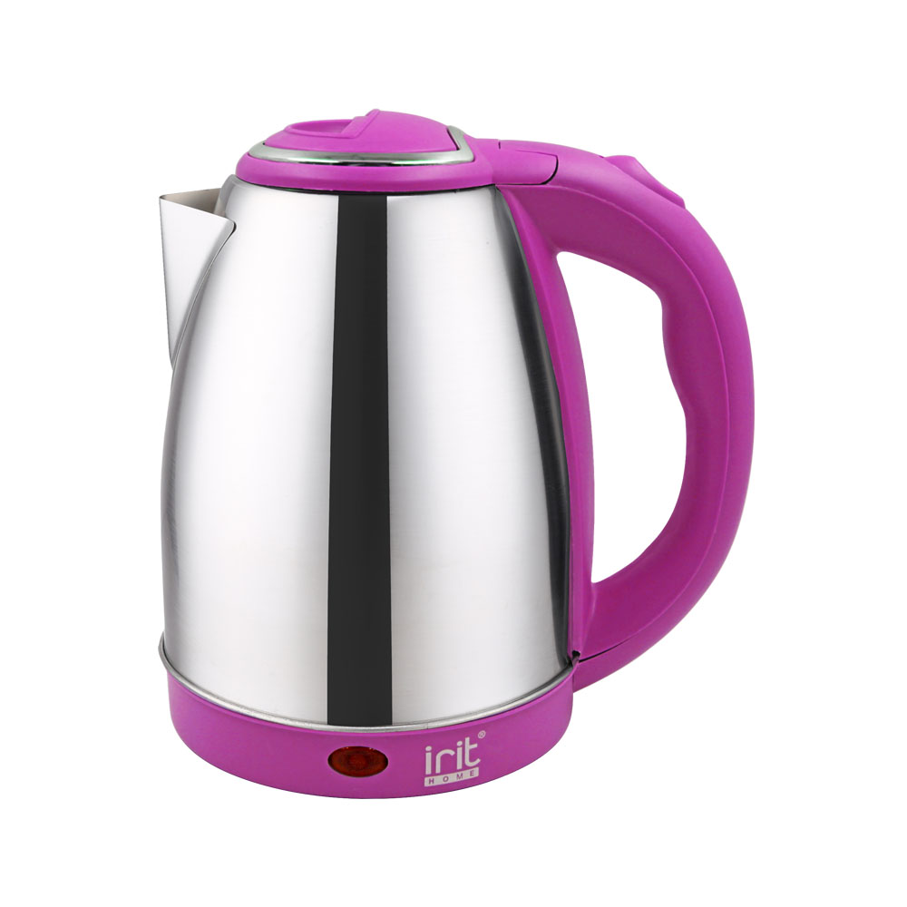 Чайник электрический Irit IR-1337 1.8 л серебристый, розовый чайник электрический irit ir 1359 металл 1 8 л 1500 вт синий