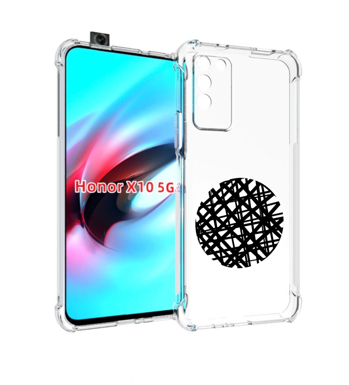 

Чехол MyPads круглая-абстракция для Honor X10, Прозрачный, Tocco