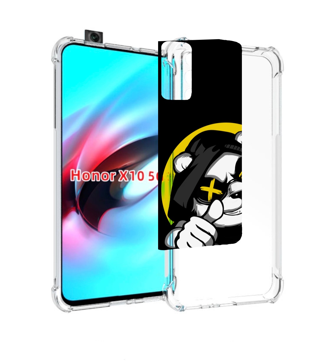 

Чехол MyPads крутая пандочка ок для Honor X10, Прозрачный, Tocco