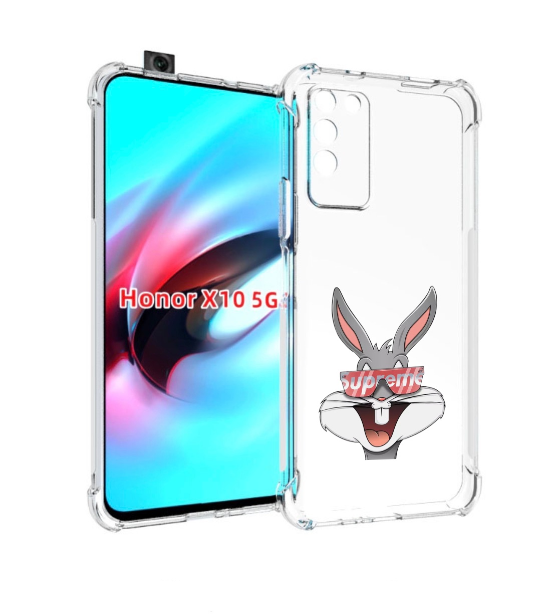 

Чехол MyPads крутой-заяц для Honor X10, Прозрачный, Tocco