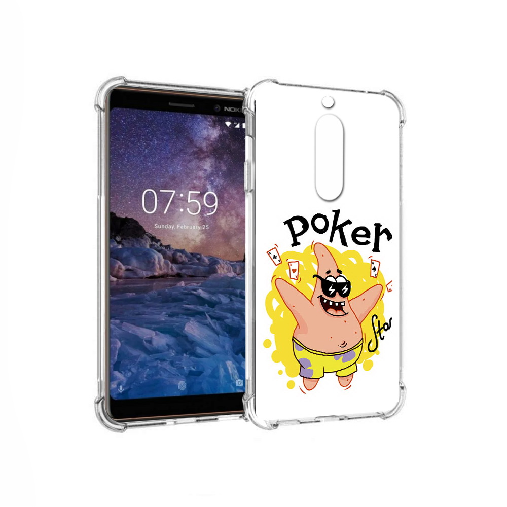

Чехол MyPads Tocco для Nokia 7 Патрик (PT95887.123.133), Прозрачный, Tocco