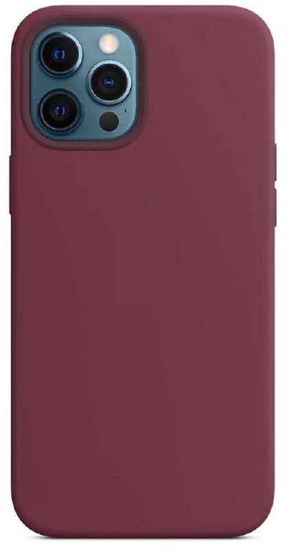 

Чехол для iPhone 12/12 Pro Silicone темно-бордовый