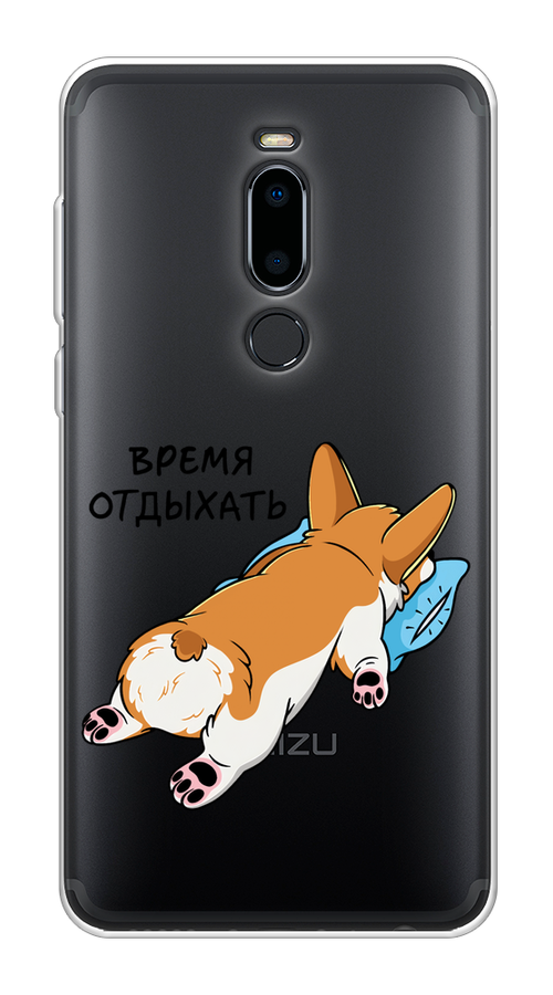 

Чехол на Meizu M8 "Корги отдыхает", Черный;коричневый;голубой, 73150-1