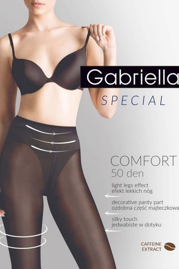 

Утягивающие в бедрах и талии колготки с кофейным экстрактом Comfort, Черный, 400