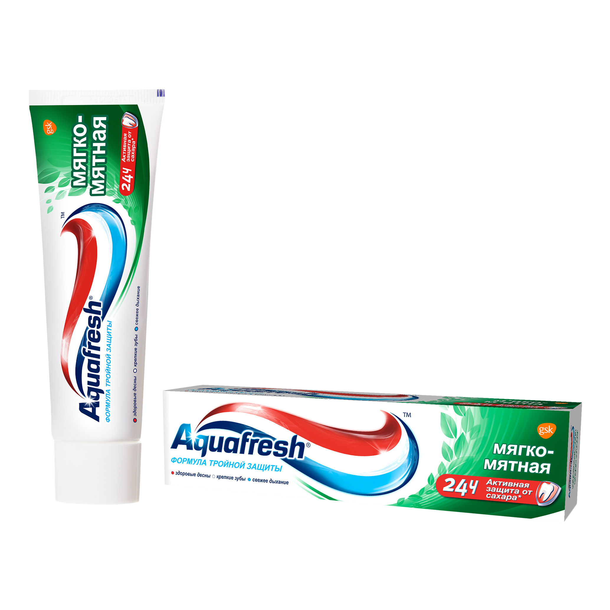 Купить Зубная паста Aquafresh Тройная защита Мягко-мятная, 50 мл, 3+ Мягко-Мятная 50 мл