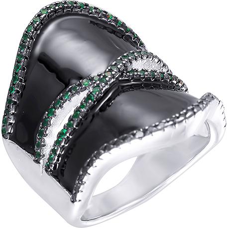 

Кольцо из серебра р. 17,5 Джей Ви R8209-H2, эмаль/фианит, R8209-H2